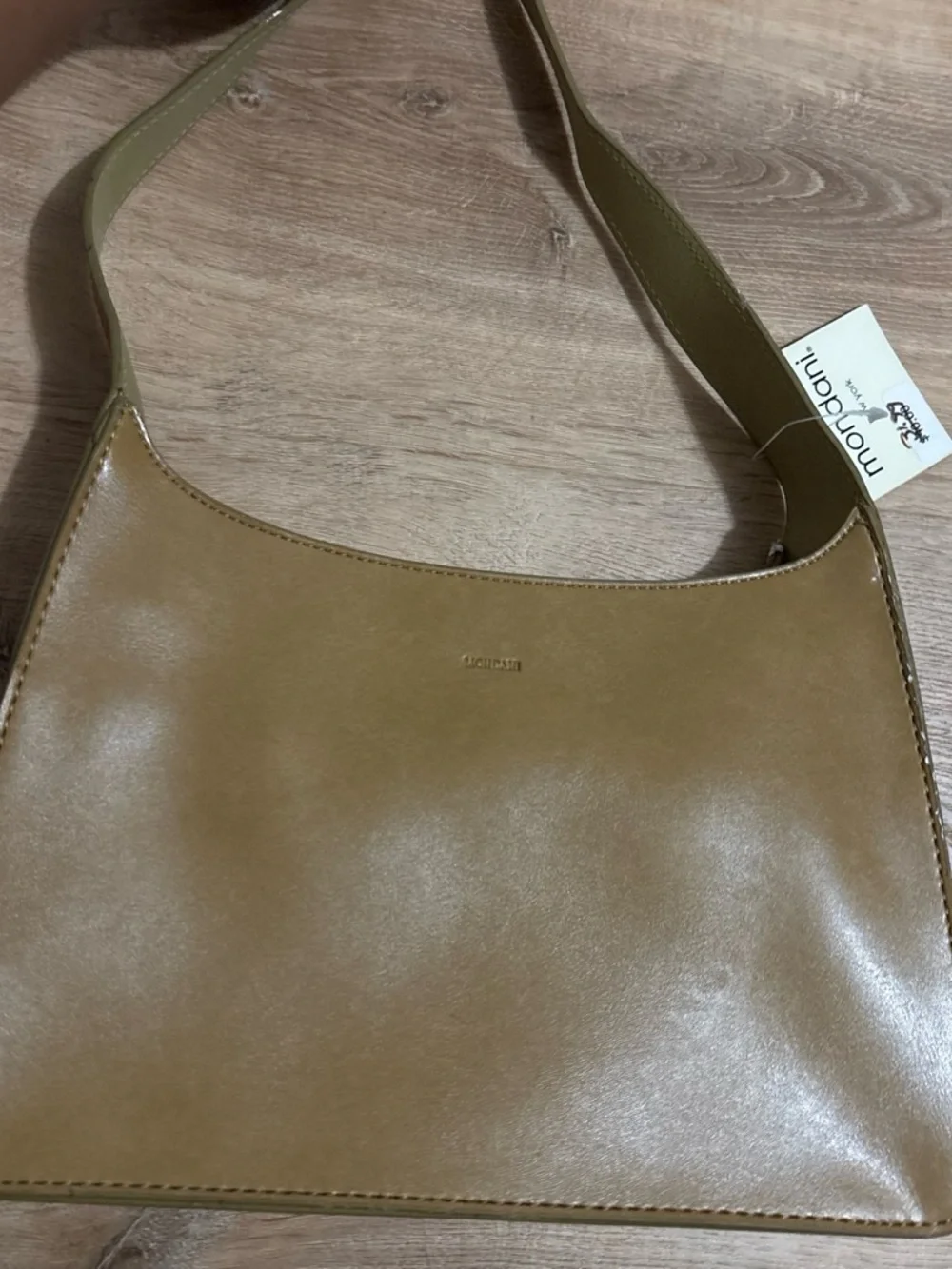 Mondani Tan Perforated Leather Hobo